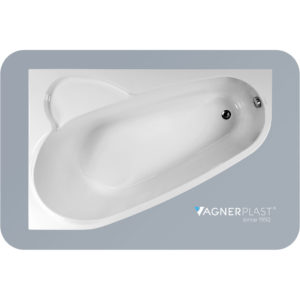 Ванна ассиметричная акриловая 160x105 Vagnerplast Selena left белая-фото1