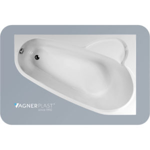 Ванна ассиметричная акриловая 160x105 Vagnerplast Selena right белая-фото1