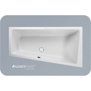 Ванна ассиметричная акриловая 160x90 Vagnerplast Cavallo right белая-фото1
