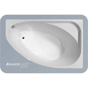 Ванна ассиметричная акриловая 170x110 Vagnerplast Hapi right белая-фото1