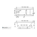 Ванна прямоугольная акриловая 170x75 Vagnerplast Veronela белая-фото7