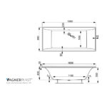 Ванна прямоугольная акриловая 180x80 Vagnerplast Veronela белая-фото7
