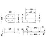 Сиденье с крышкой для унитаза Duravit D-Code 0028490021 SoftClose-фото2