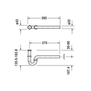 Сифон для раковины Duravit 0050260000-фото2