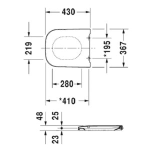 Сиденье с крышкой для унитаза Duravit Happy D.2 0064591300 SoftClose антрацит матовый-фото2