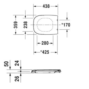 Сиденье с крышкой для унитаза Duravit D-Code 0067310000-фото2