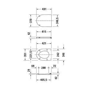 Сиденье с крышкой для унитаза Duravit Starck 2/Darling New 0069890000 SoftClose-фото2