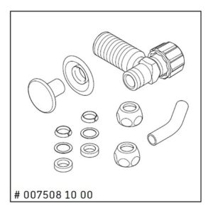 Комплект для подключения воды к бачку сзади Duravit 0075081000-фото2