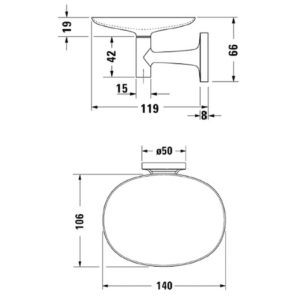 Мыльница настенная Duravit Starck T 0099334600 черный матовый-фото2