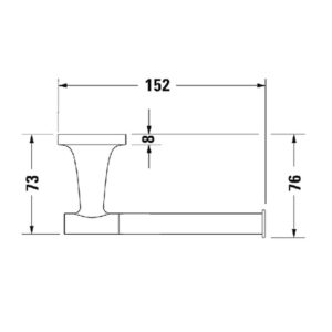 Бумагодержатель Duravit Starck T 0099374600 черный матовый-фото2