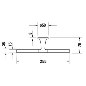 Бумагодержатель двойной Duravit Starck T 0099381000 хром-фото2
