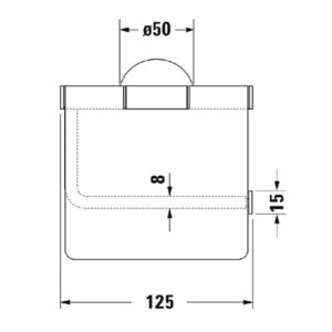 Бумагодержатель с крышкой Duravit Starck T 0099401000 хром-фото2