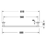 Полотенцедержатель 600 мм Duravit Starck T 0099424600 черный матовый-фото2