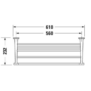 Полка-полотенцедержатель Duravit Starck T 0099444600 черный матовый-фото2