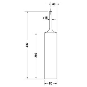 Туалетный ершик напольный Duravit Starck T 0099454600 черный матовый-фото2
