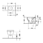 Чаша приставного унитаза Duravit Starck 3 0124090000 белый-фото2