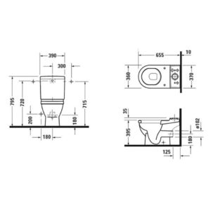 Чаша напольного унитаза Duravit Starck 3 0126090000 белый-фото2