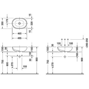 Раковина накладная Duravit Foster 0335500000 495х350 мм цвет белый-фото2