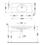 Раковина мебельная Duravit D-Code 03421000002 1050х480 мм цвет белый-фото2