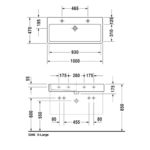 Раковина мебельная Duravit Vero 0454100024 1000х470 мм цвет белый-фото2