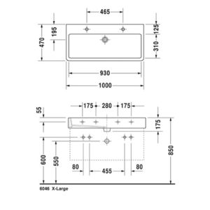 Раковина мебельная Duravit Vero 0454100024 1000х470 мм цвет белый-фото2