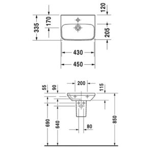 Раковина Duravit DuraStyle 0708450000 450х335 мм цвет белый-фото2