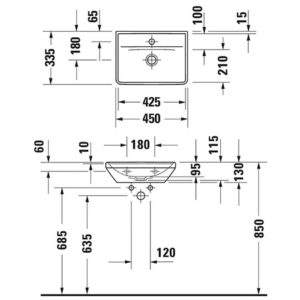 Раковина Duravit D-Neo 0738450041 450х335 мм цвет белый-фото2