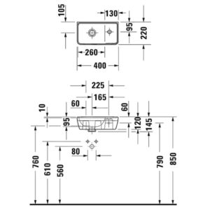 Раковина Duravit D-Neo 0739400041 400х220 мм цвет белый-фото2