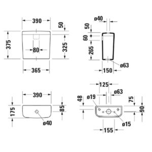 Бачок для унитаза Duravit D-Code 0927100004 белый-фото2