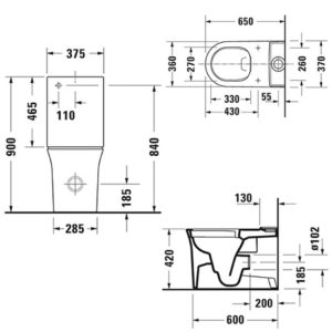 Бачок для унитаза Duravit White Tulip 0933100005 белый-фото2
