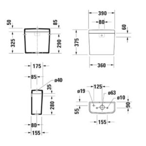 Бачок для унитаза Duravit D-Code 0940100004 белый-фото2