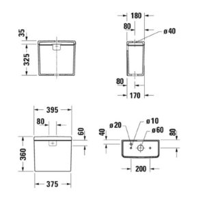 Бачок для унитаза Duravit D-Neo 0944100005 белый-фото2