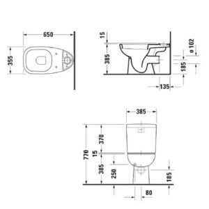 Чаша напольного унитаза Duravit D-Code 21110900002-фото2