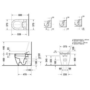 Чаша приставного унитаза Duravit Me by Starck 2169590000 для крышки-биде SensoWash-фото2