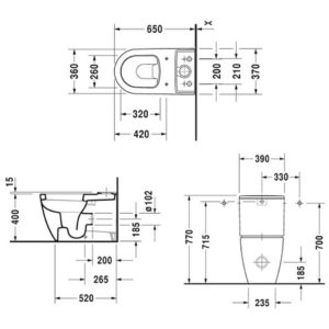 Чаша напольного унитаза Duravit ME by Starck 2170090000 белый-фото2