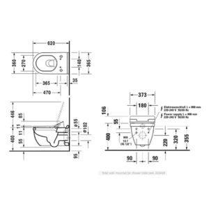 Подвесной унитаз Duravit Starck 3 с крышкой биде SensoWash Slim SensoWash 1007240000 белый-фото2