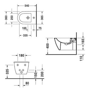 Биде подвесное Duravit Darling New 2249150000 белый-фото2