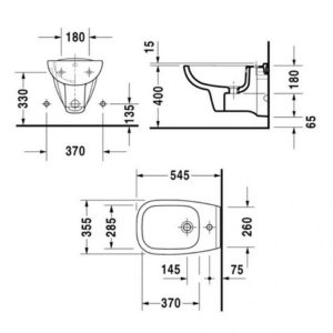Биде подвесное Duravit D-Code 22571500002 белое-фото2