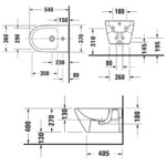 Биде подвесное Duravit D-Neo 2295150000 белое-фото2