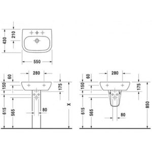 Раковина Duravit D-Code 23105500002 550х430 мм цвет белый-фото2