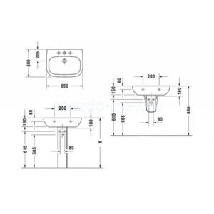 Раковина Duravit D-Code 23106500002 650х500 мм цвет белый-фото2