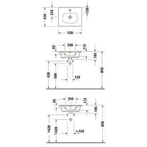 Раковина мебельная Duravit Viu 2344530000 530х430 мм цвет белый-фото2