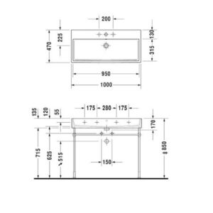Раковина мебельная Duravit Vero Air 2350100000 1000х470 мм цвет белый-фото2