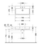 Раковина мебельная Duravit Vero Air 2350800000 800х470 мм цвет белый-фото3