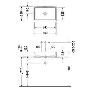 Раковина накладная Duravit Vero Air 2351600000 600х380 мм цвет белый-фото2