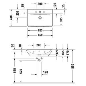 Раковина Duravit D-Neo 2366650000 650х440 мм цвет белый-фото2