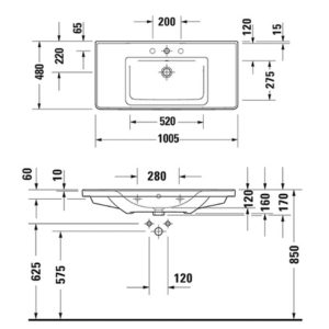 Раковина мебельная Duravit D-Neo 23671000001 1005х480 мм WonderGliss цвет белый-фото2