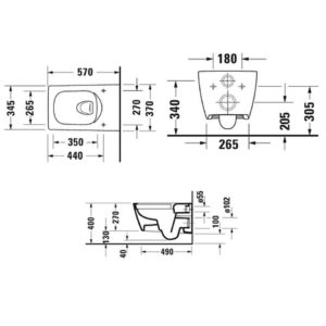 Подвесной унитаз чаша Duravit Viu Rimless 25110900001 безободковая WonderGliss белый-фото2