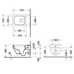 Подвесной унитаз чаша Duravit Vero Air Rimless 2525090000 безободковая белый-фото3