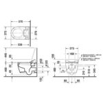 Подвесной унитаз чаша Duravit ME by Starck 2528590000 для крышки-биде SensoWash белый-фото2